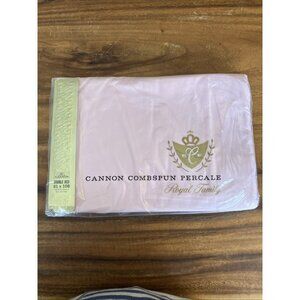 Cannon Combspun Percale Royal Family Flat Sheet For Double Bed Pink 100% Cotton